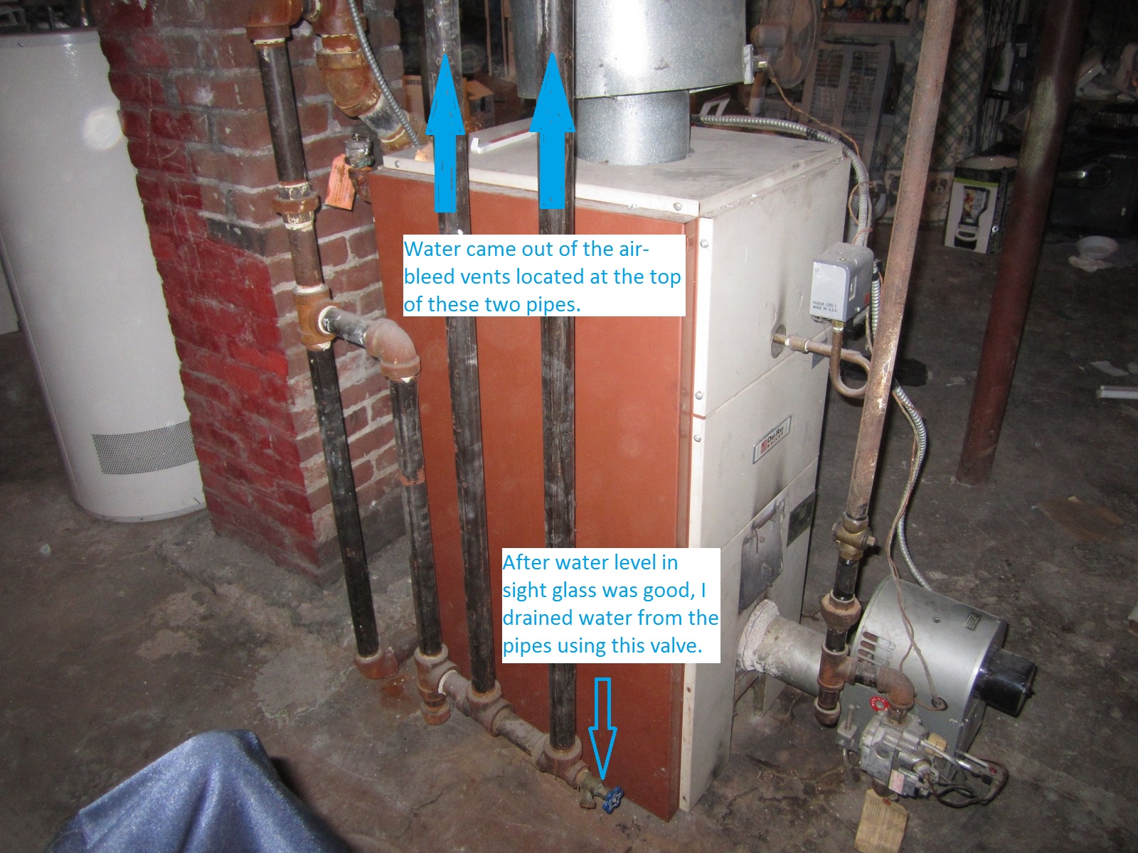 Filling steam boiler. Is this right? — Heating Help The Wall